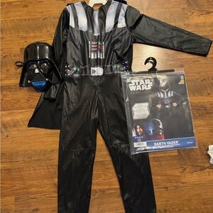 Used- Star Wars Darth Vader Kids Costume - Black and Silver